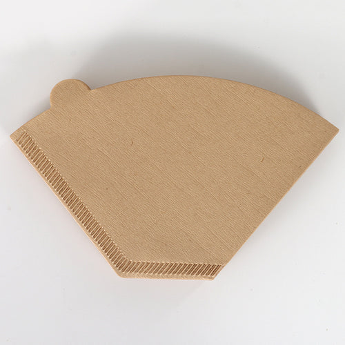 A single #102 paper filter, unfolded and flat